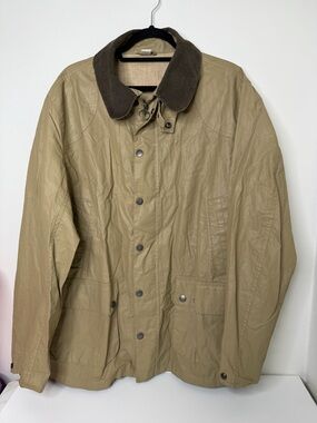 Barbour Beaufort Waxed Jacket Tan men’s size XXL
